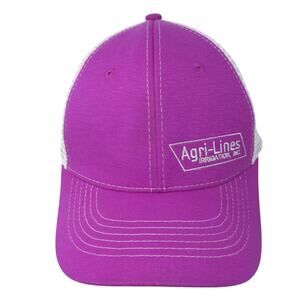 Agri-Lines Irrigation Inc Trucker Hat Purple One Size Adjustable Mesh Back Vie